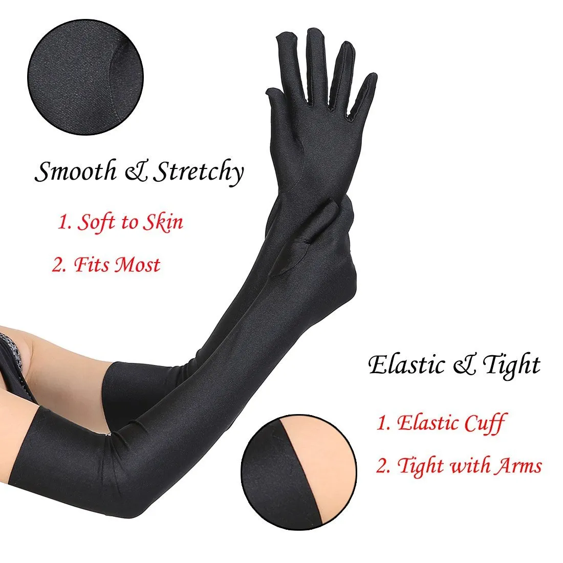 Black Gatsby Costume Accessories Set of 6 1920s