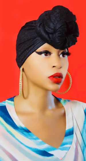 Black Onyx Head Scarf