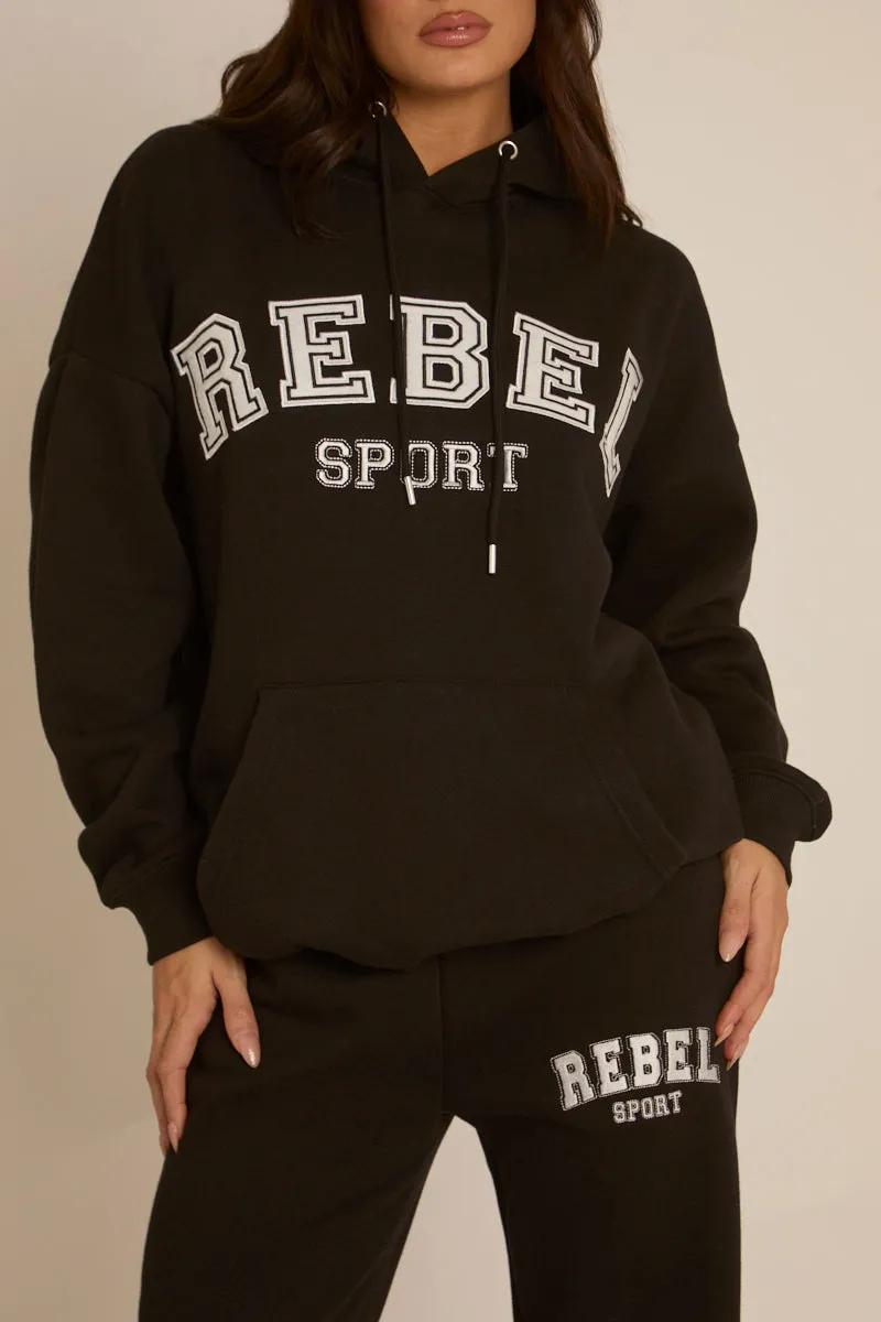 Black Rebel Sport Oversized Hoodie - Regina