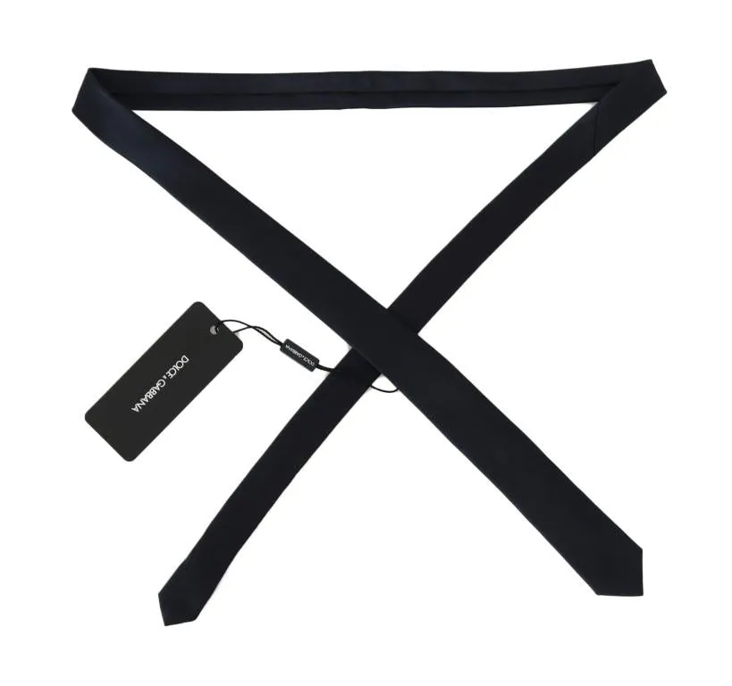 Black Silk Solid Slim Classic Tie