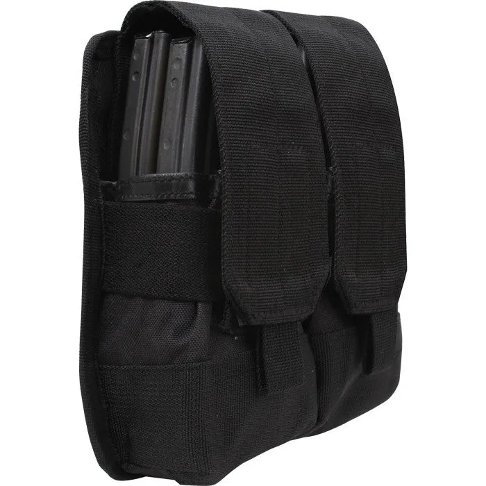 Black - Tactical MOLLE Dual Universal Rifle Mag Pouch