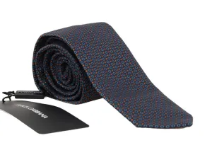 Blue Silk Pattern Classic Tie
