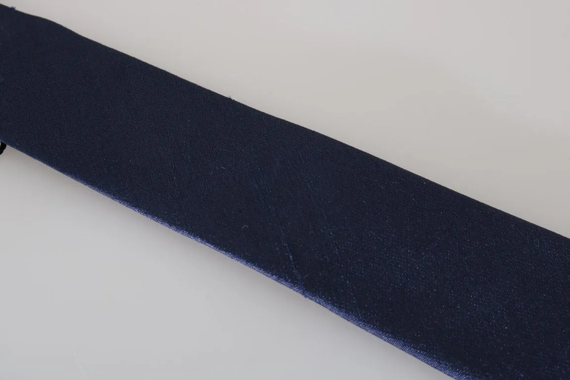 Blue Silk Solid Slim Tie