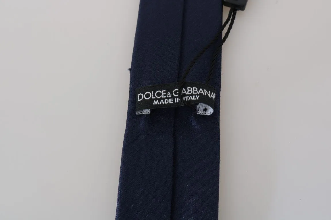 Blue Silk Solid Slim Tie