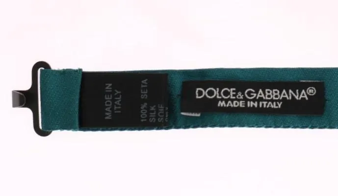 Blue Solid Silk Bowtie