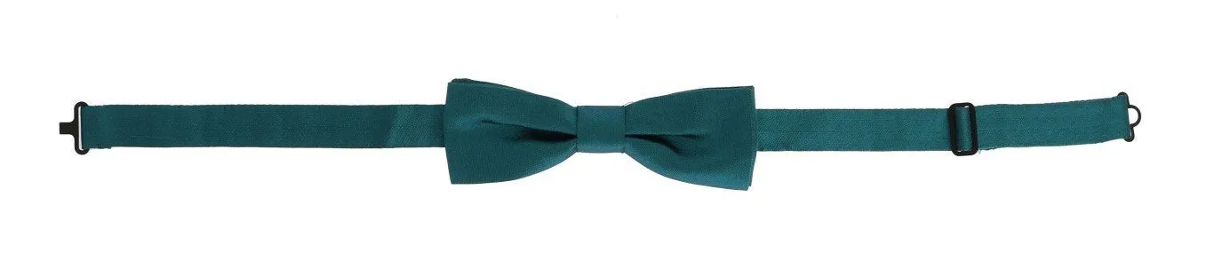 Blue Solid Silk Bowtie