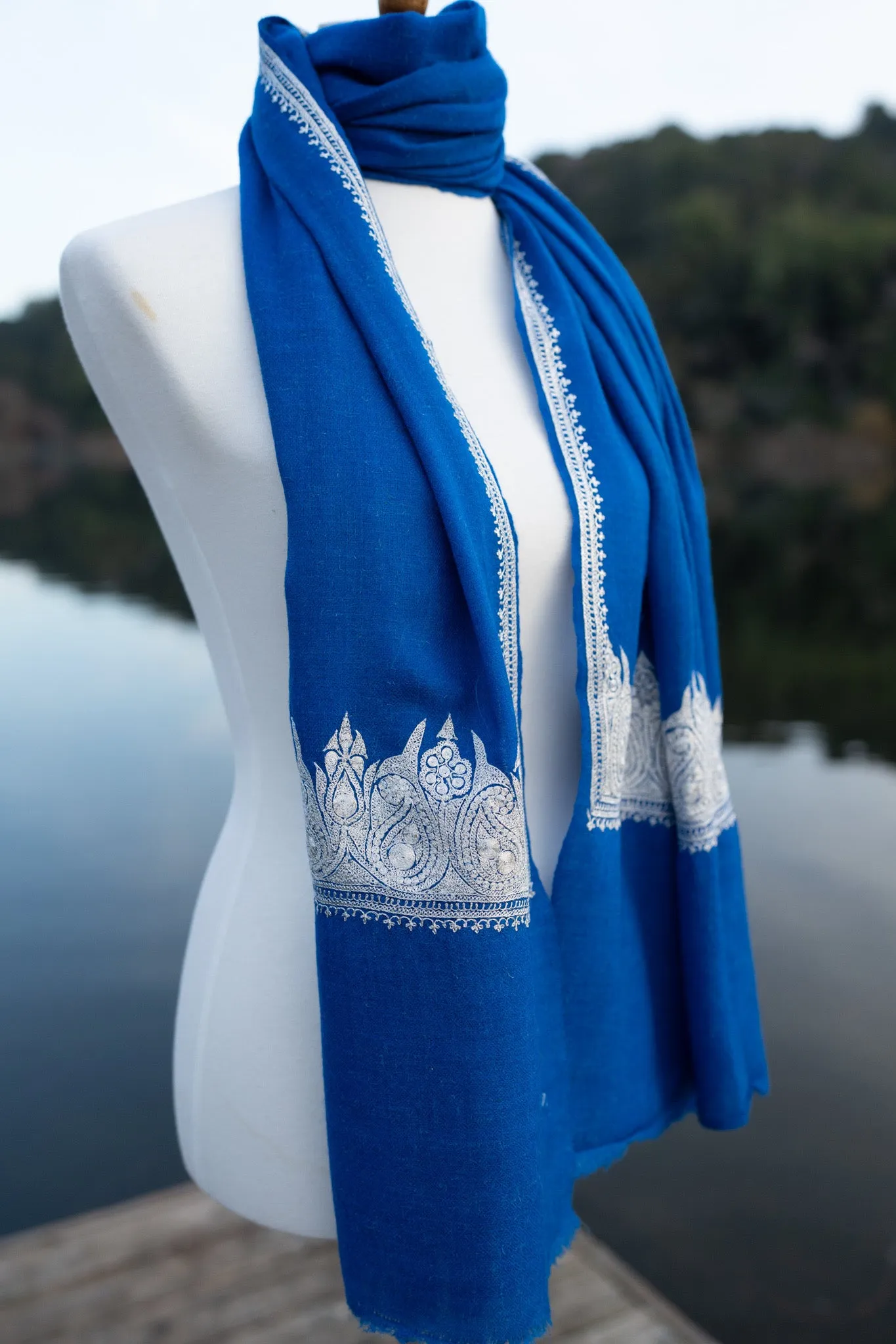 Blue Tilla Pashmina Stole