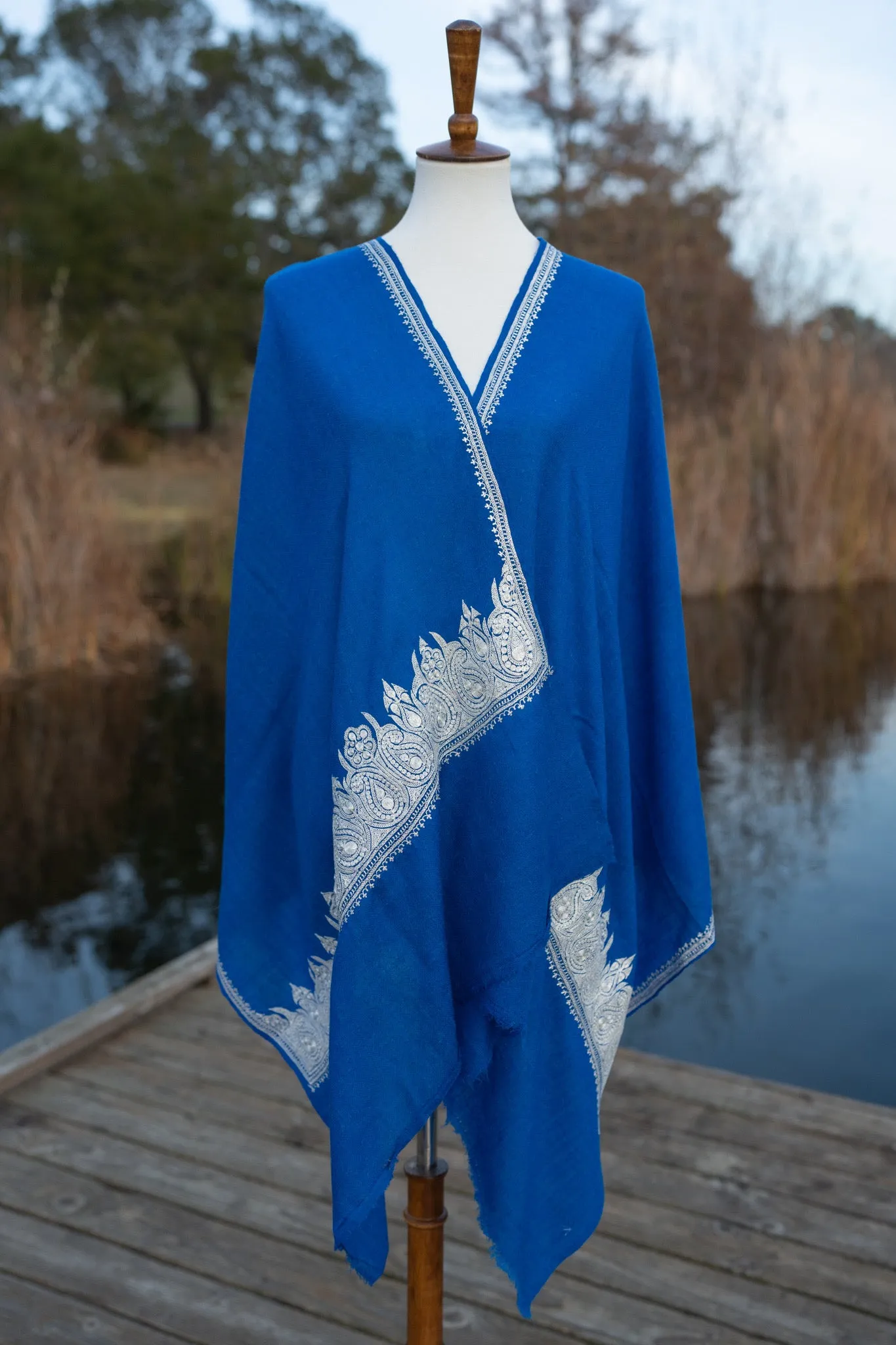 Blue Tilla Pashmina Stole