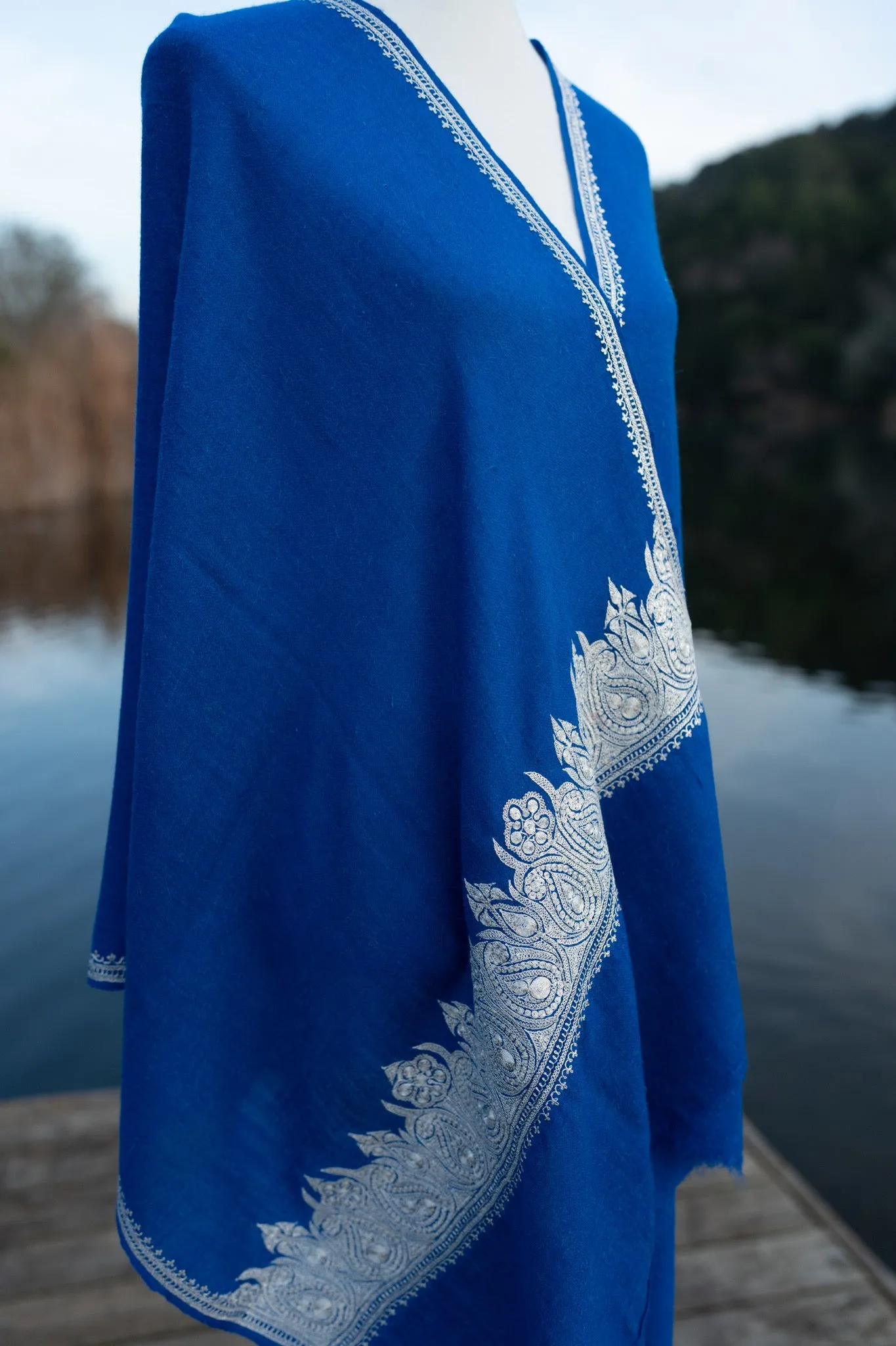 Blue Tilla Pashmina Stole