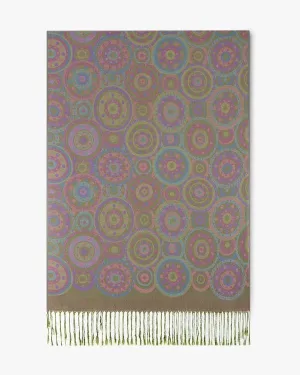 Bohemian Mandala Pashmina - Olive