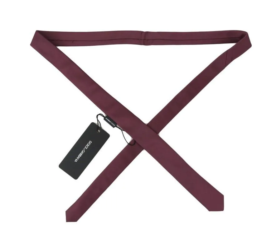 Bordeaux Silk Solid Slim Tie