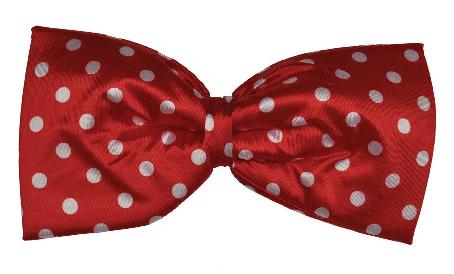 Bow Tie Jumbo Polkadot Red  Costume Accessories
