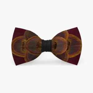Brackish Marsh Turkey & Peacock Feather Bow Tie