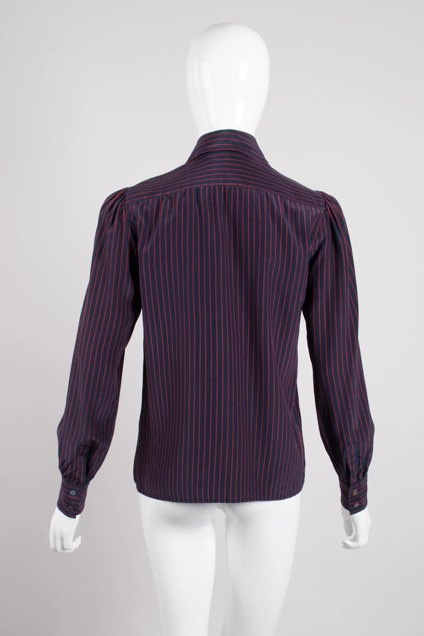 Braid Striped Silk Shirt