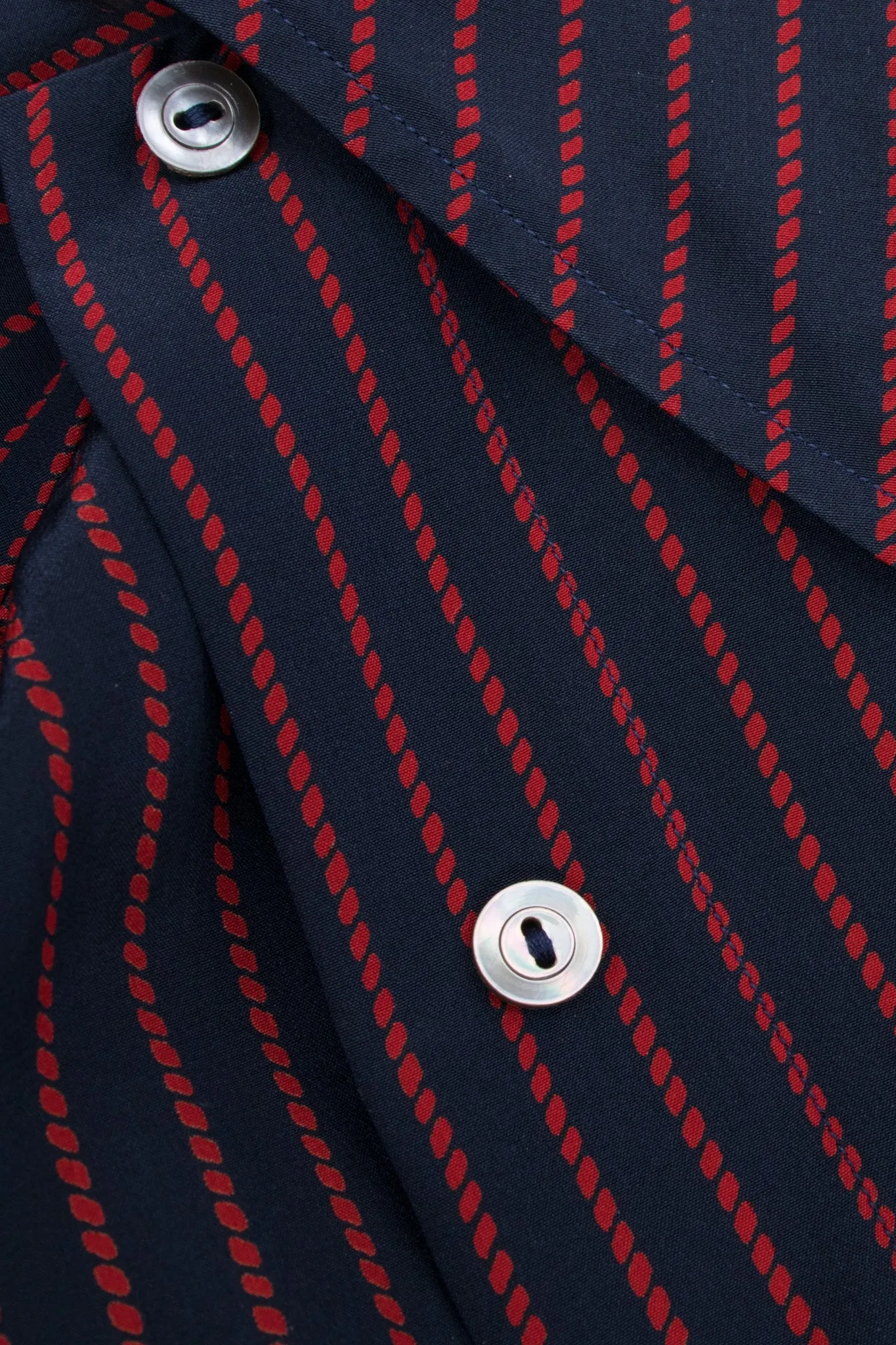 Braid Striped Silk Shirt