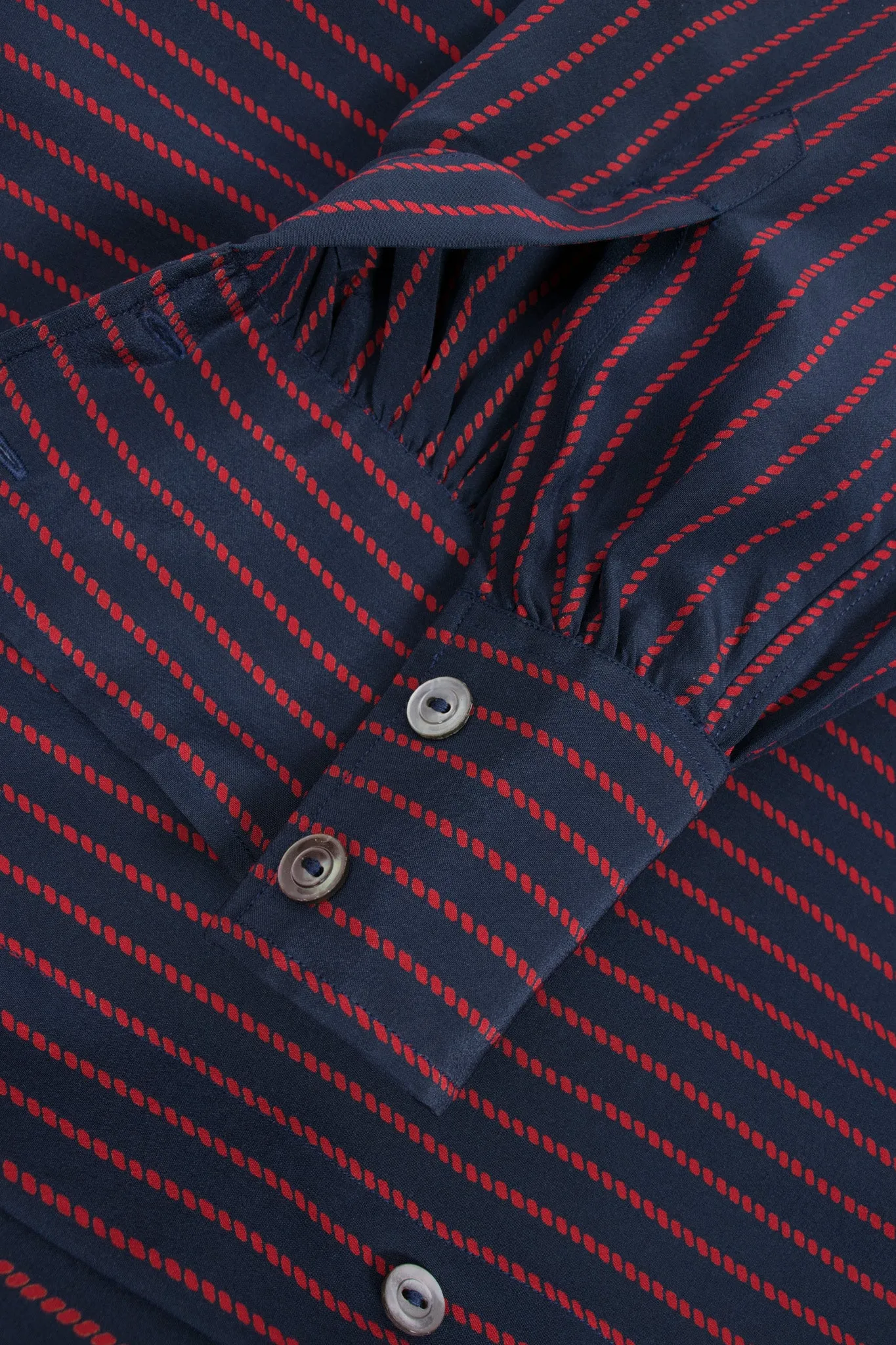 Braid Striped Silk Shirt