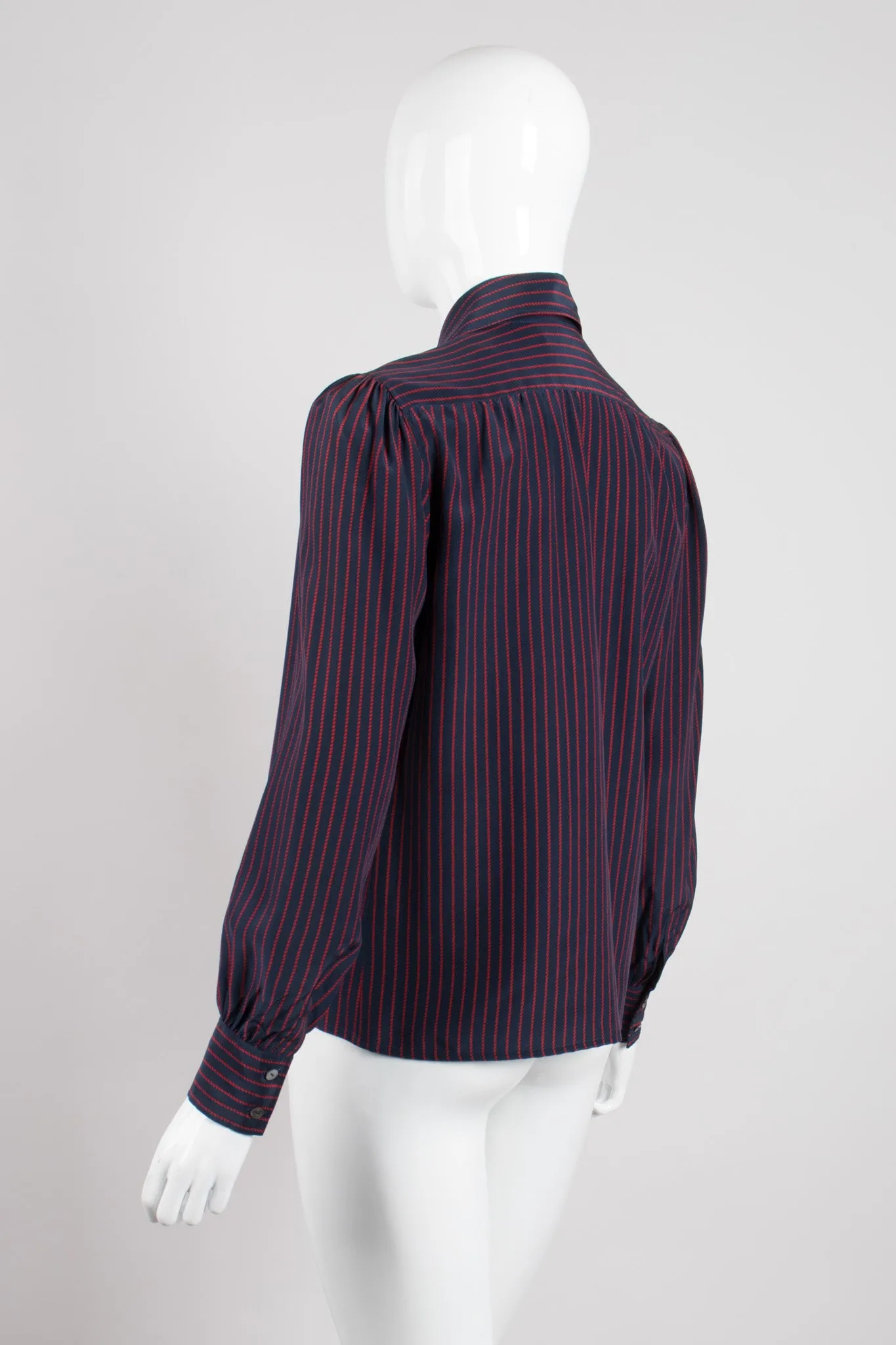 Braid Striped Silk Shirt