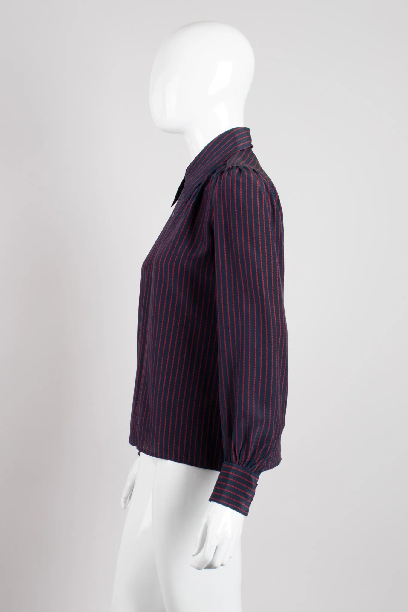 Braid Striped Silk Shirt