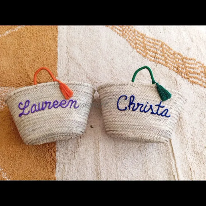 bridal shower bags , custom beach bag , party , straw tote , embroidered bags , WEDDING , GUEST GIFT , customized straw bag