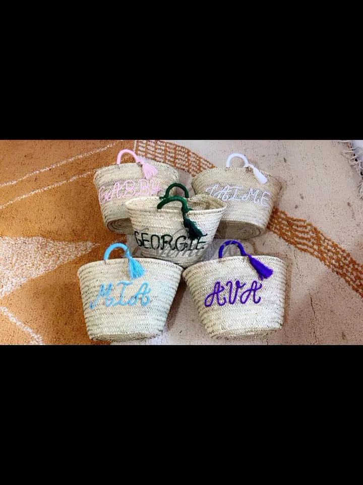 bridal shower bags , custom beach bag , party , straw tote , embroidered bags , WEDDING , GUEST GIFT , customized straw bag