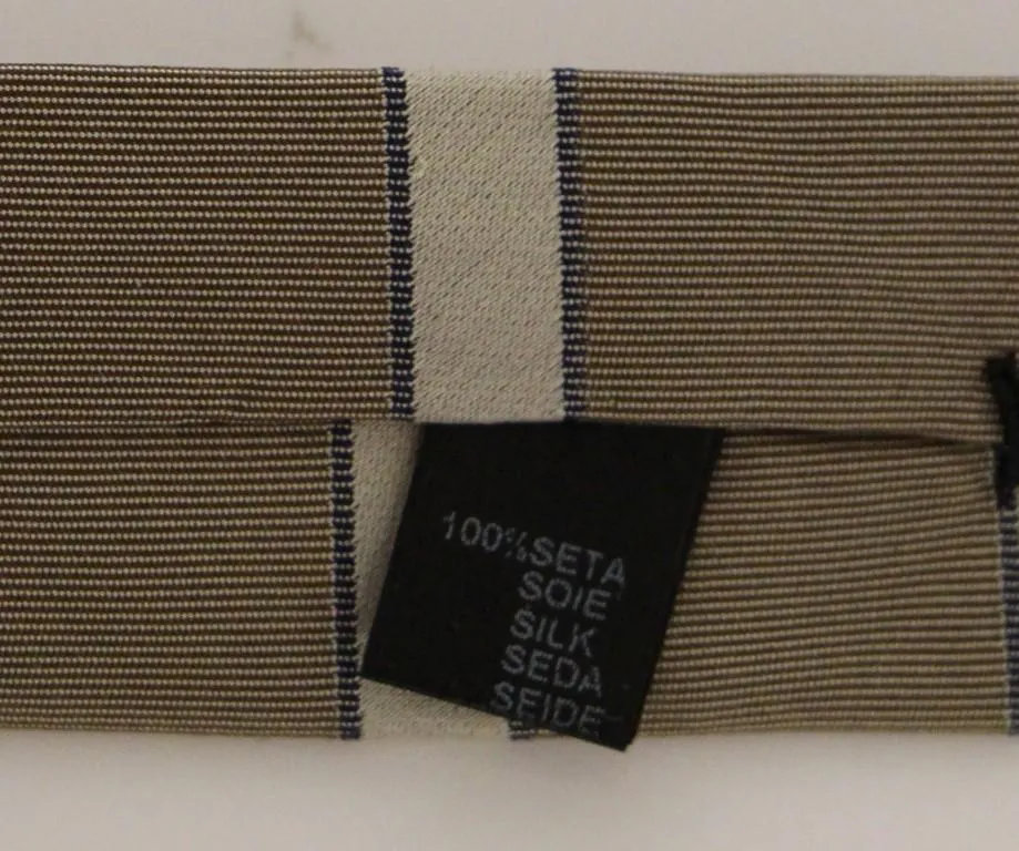 Brown Silk Pattern Slim Neck Tie
