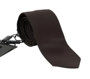 Brown Silk Solid Classic Tie