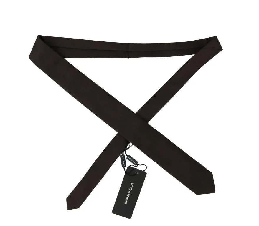 Brown Silk Solid Classic Tie