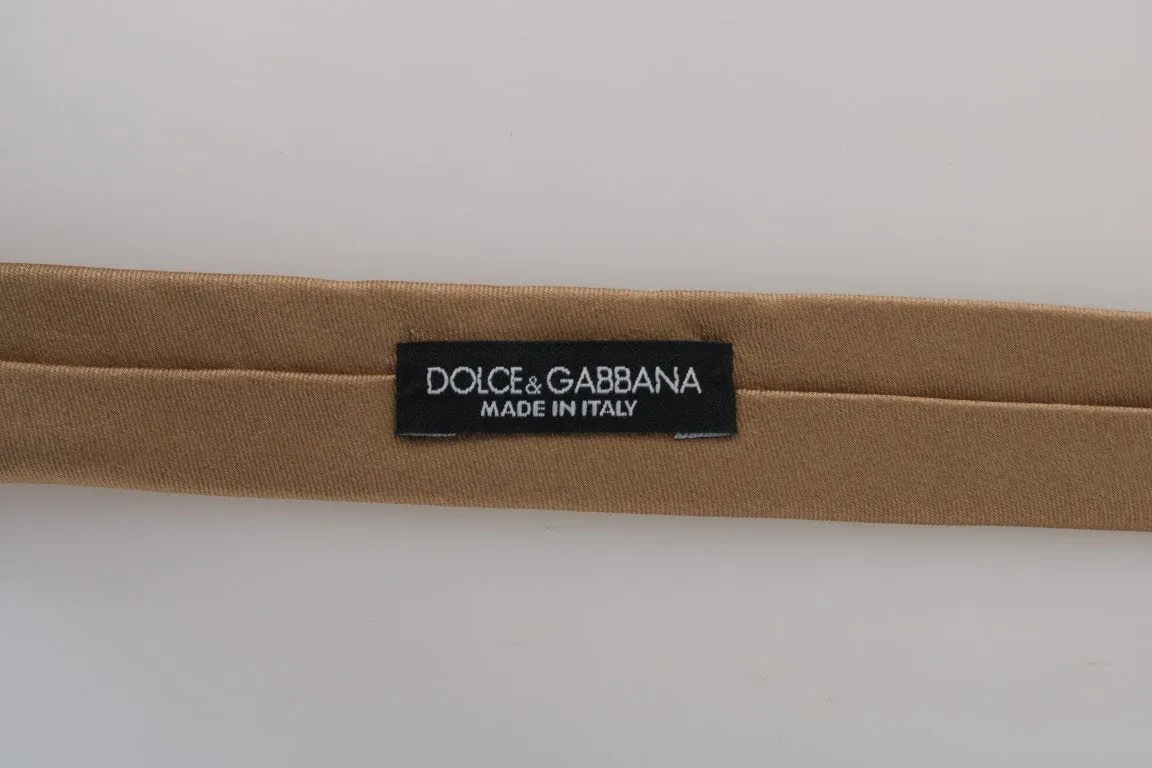 Brown Silk Solid Slim Tie
