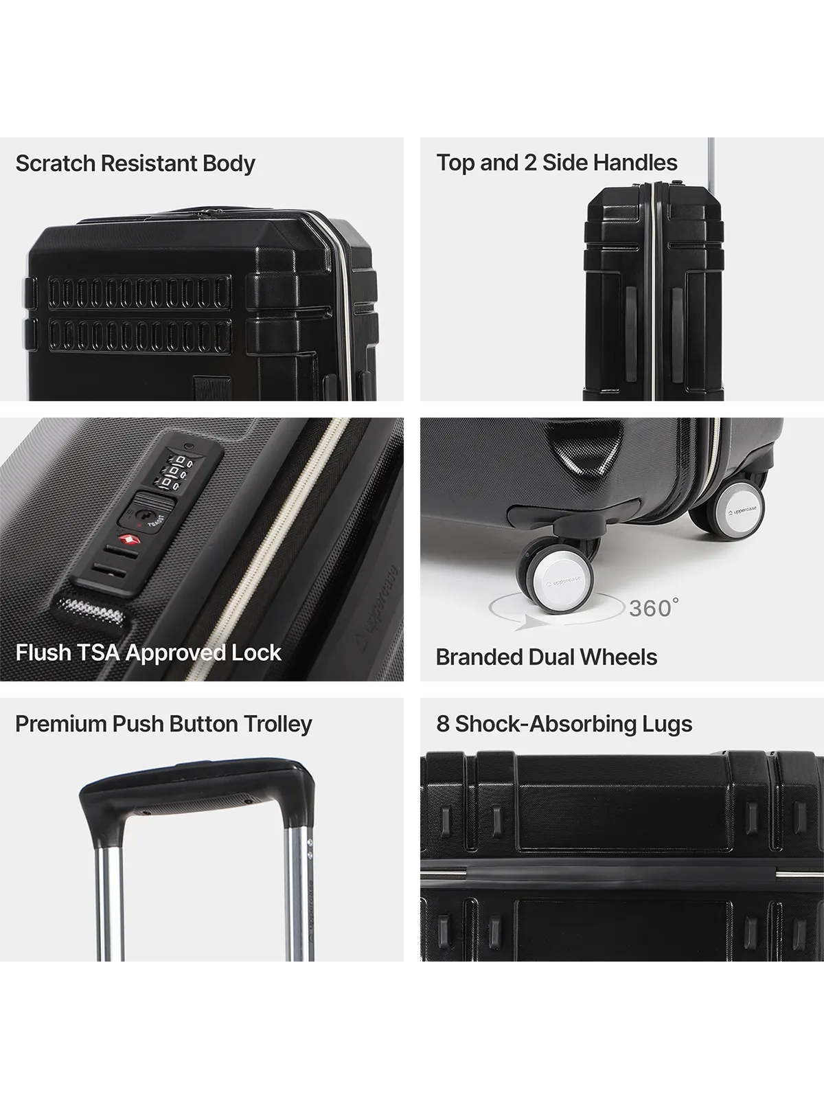 Bullet Black Set of 3 (S M L) Trolley