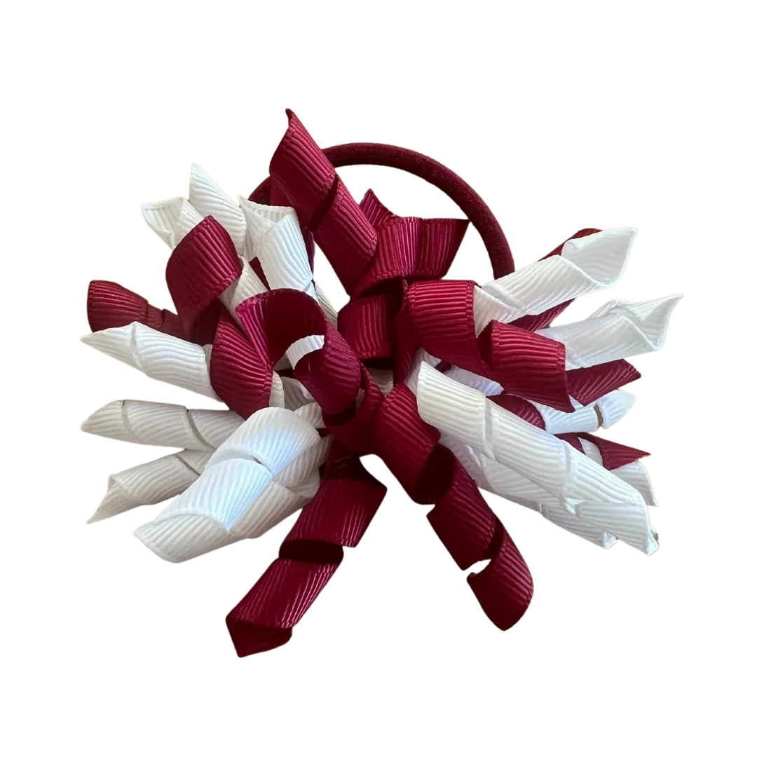 Burgundy & White Hair Accessories