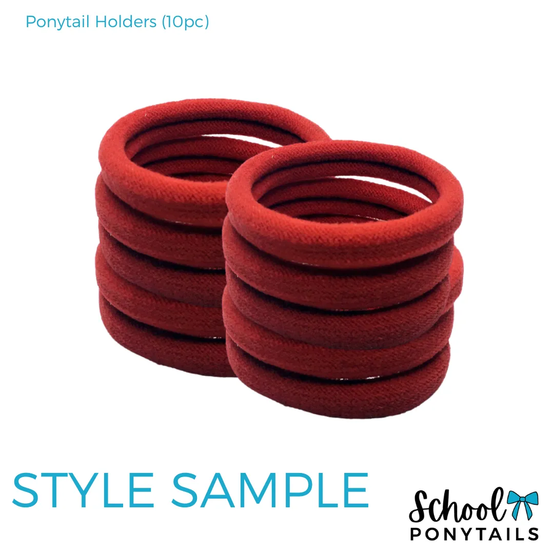 Burgundy & White Hair Accessories