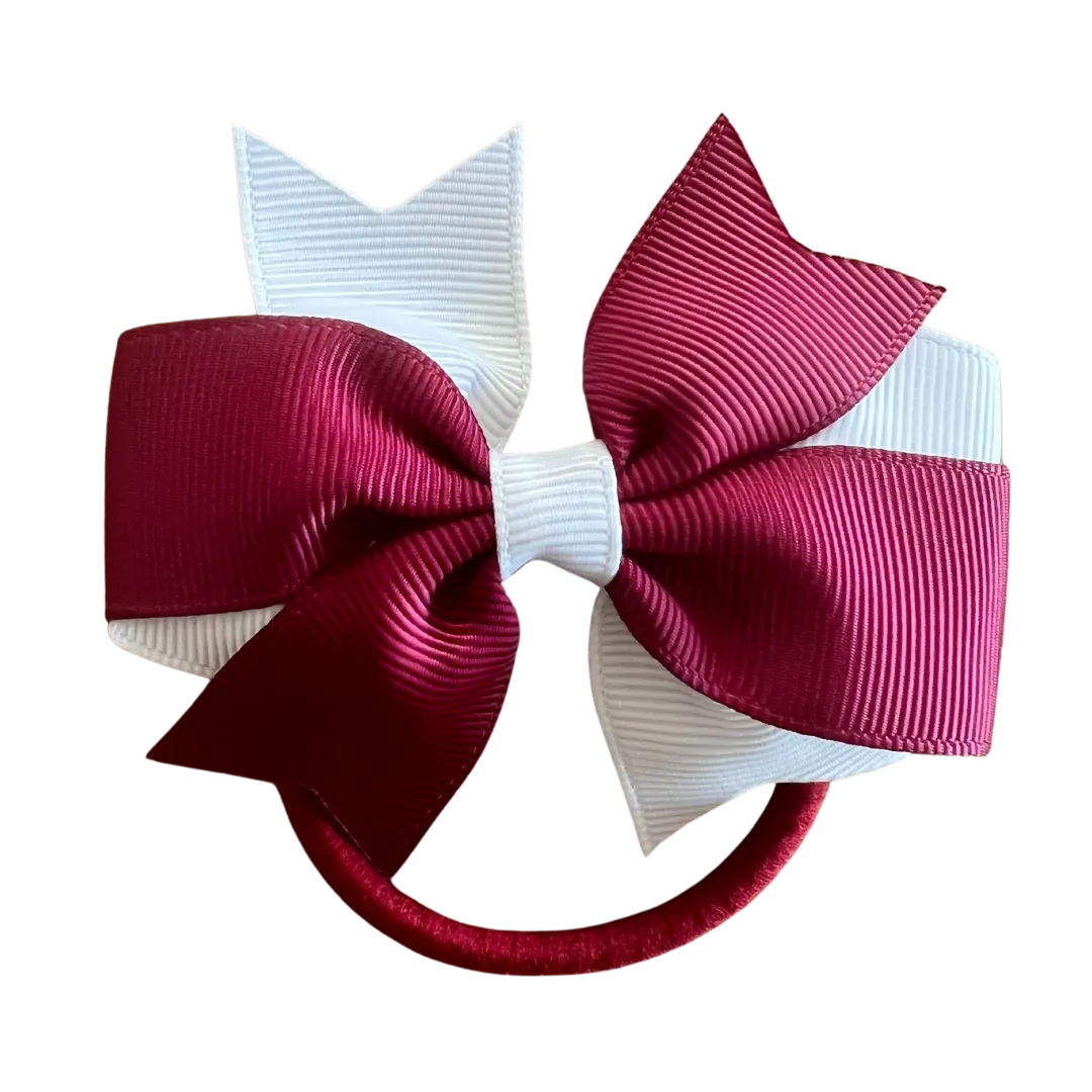 Burgundy & White Hair Accessories