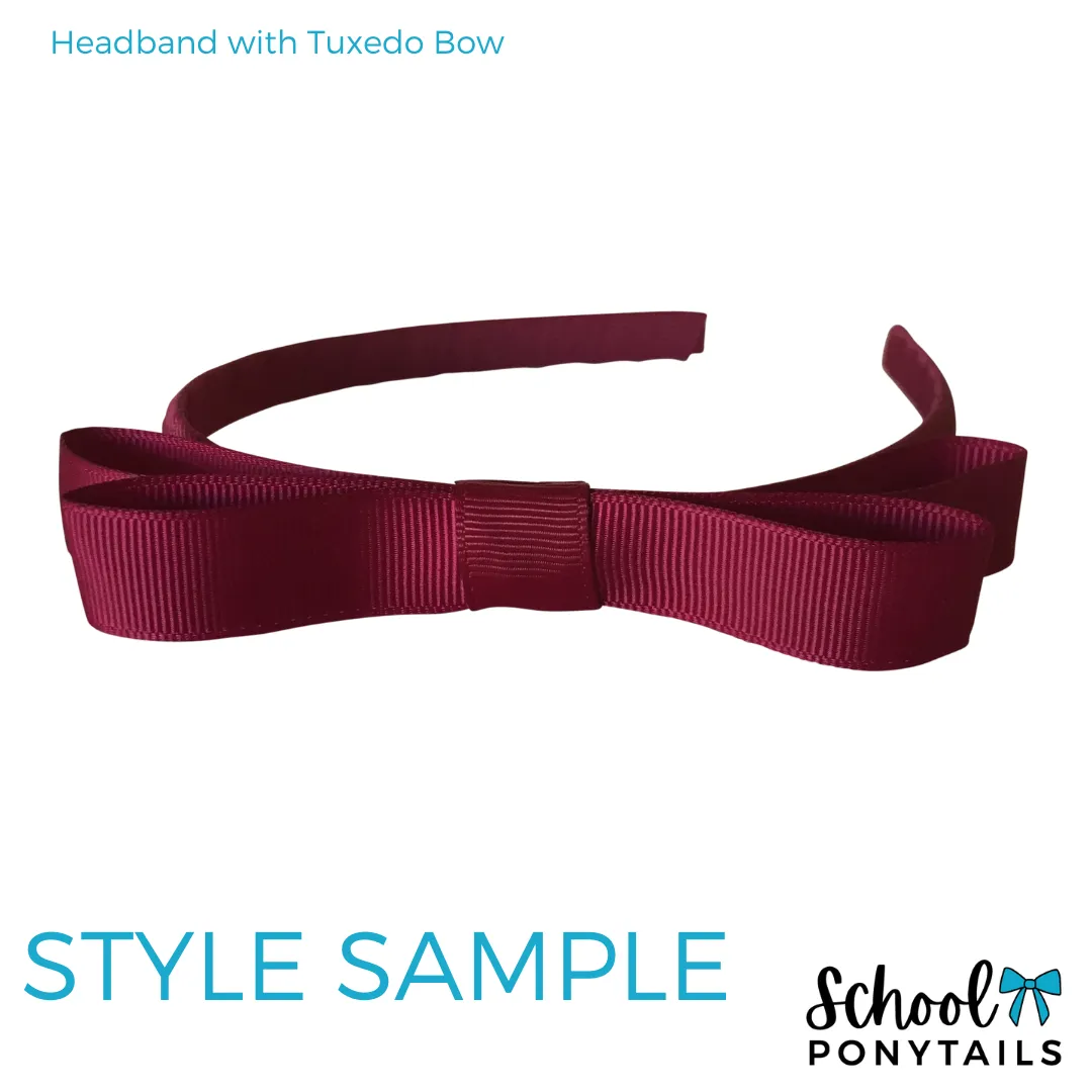 Burgundy & White Hair Accessories