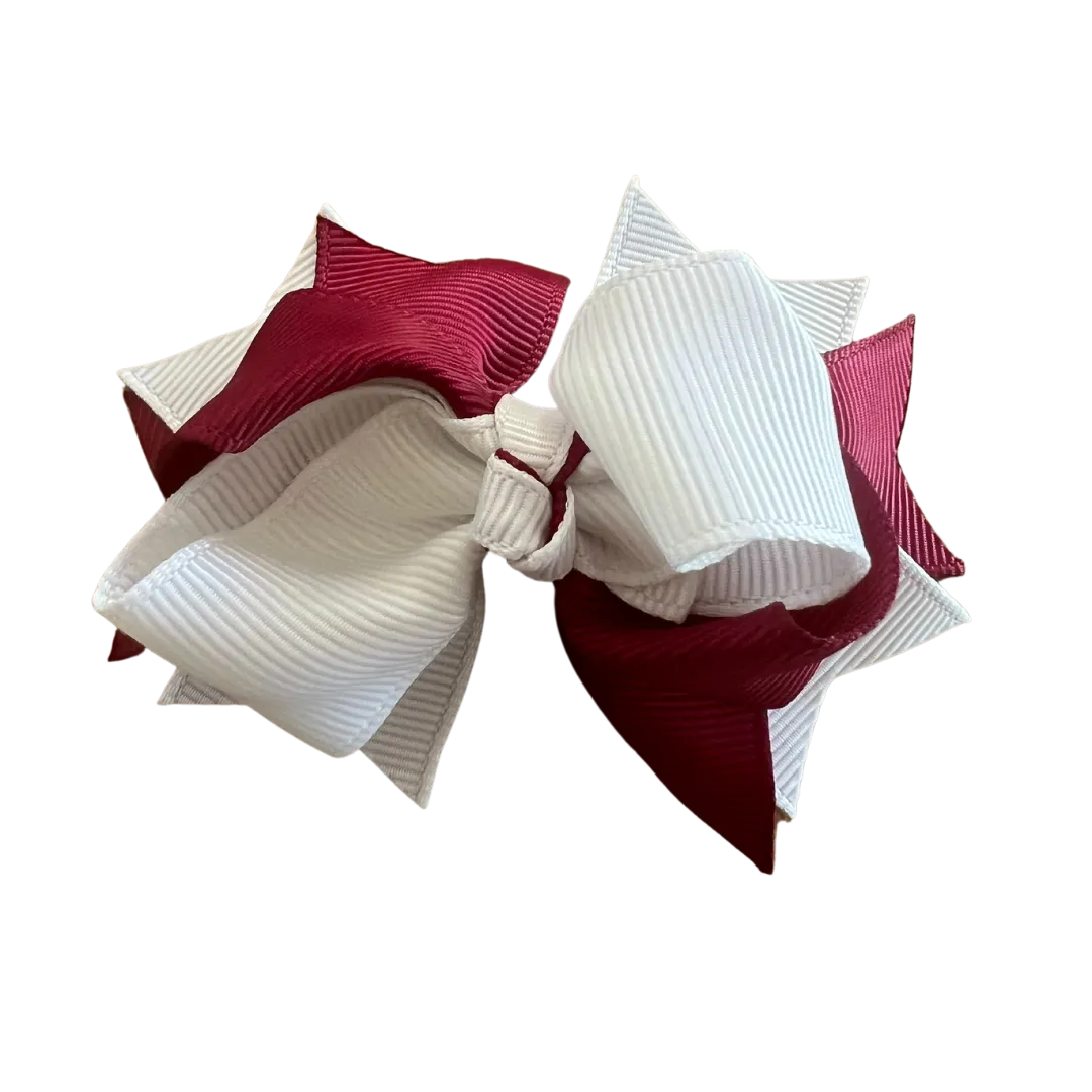 Burgundy & White Hair Accessories