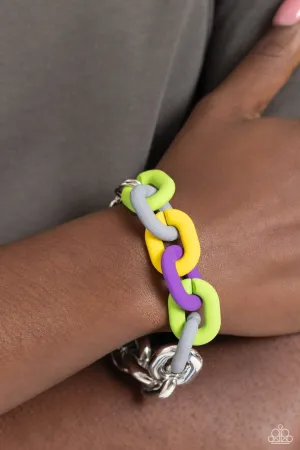 Candid Contrast - Silver Bracelet - Paparazzi Accessories