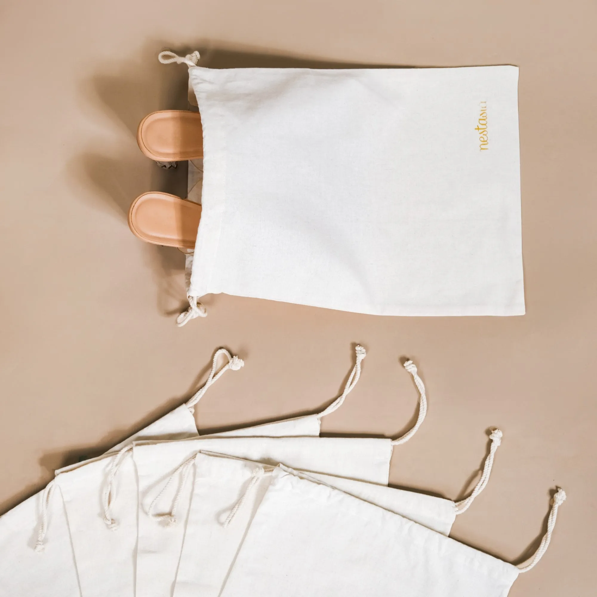 Canvas Shoe Storage Bag Set Of 6
