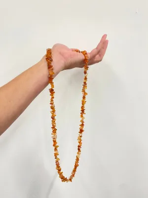 Carnelian Crystal Chip Necklace
