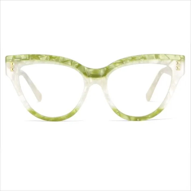 Celeste Oversized Two-Color Stitching Glasses Frame