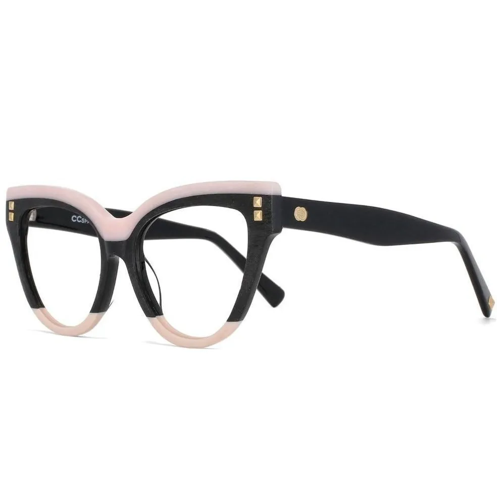 Celeste Oversized Two-Color Stitching Glasses Frame