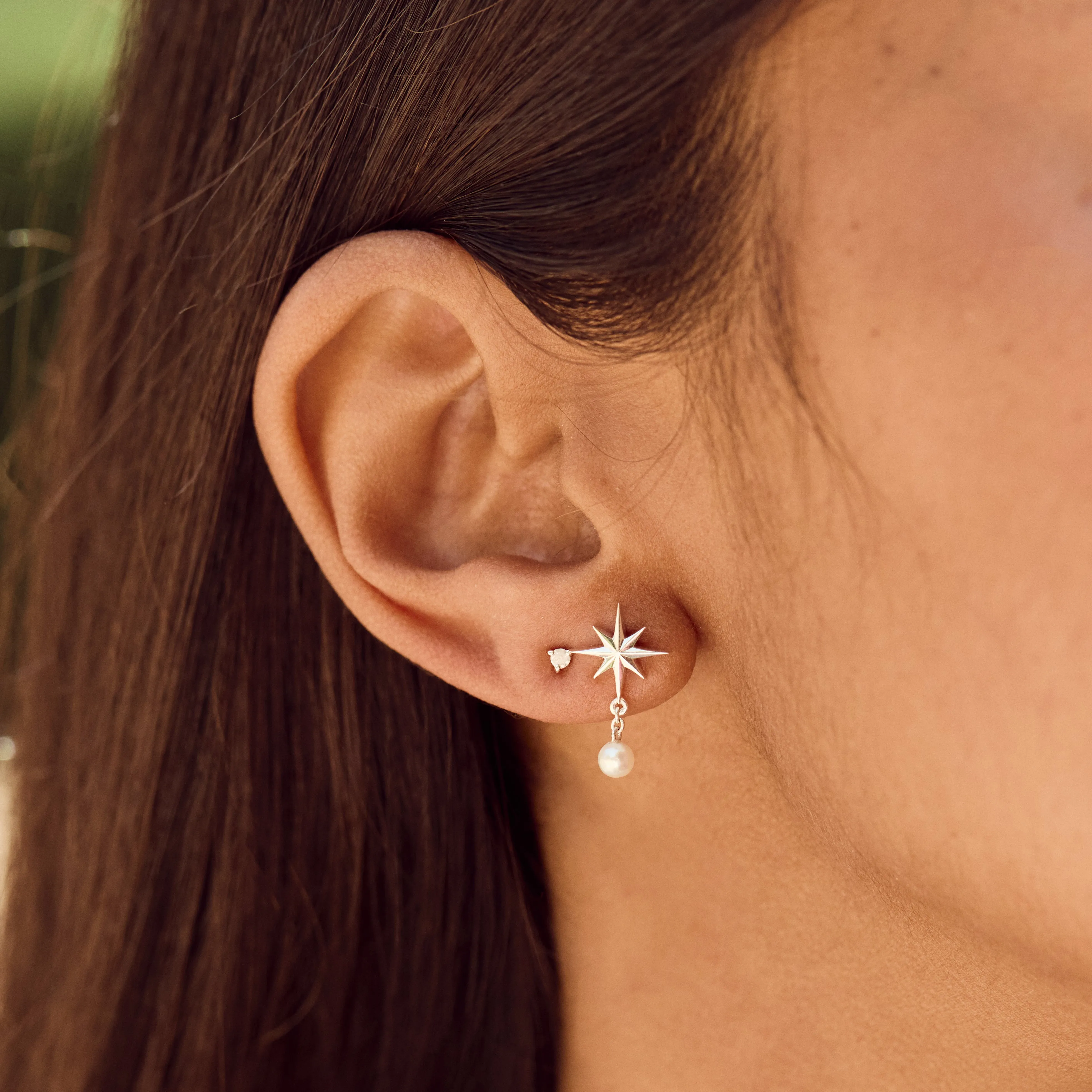 Celestial Pearl Drop Earrings