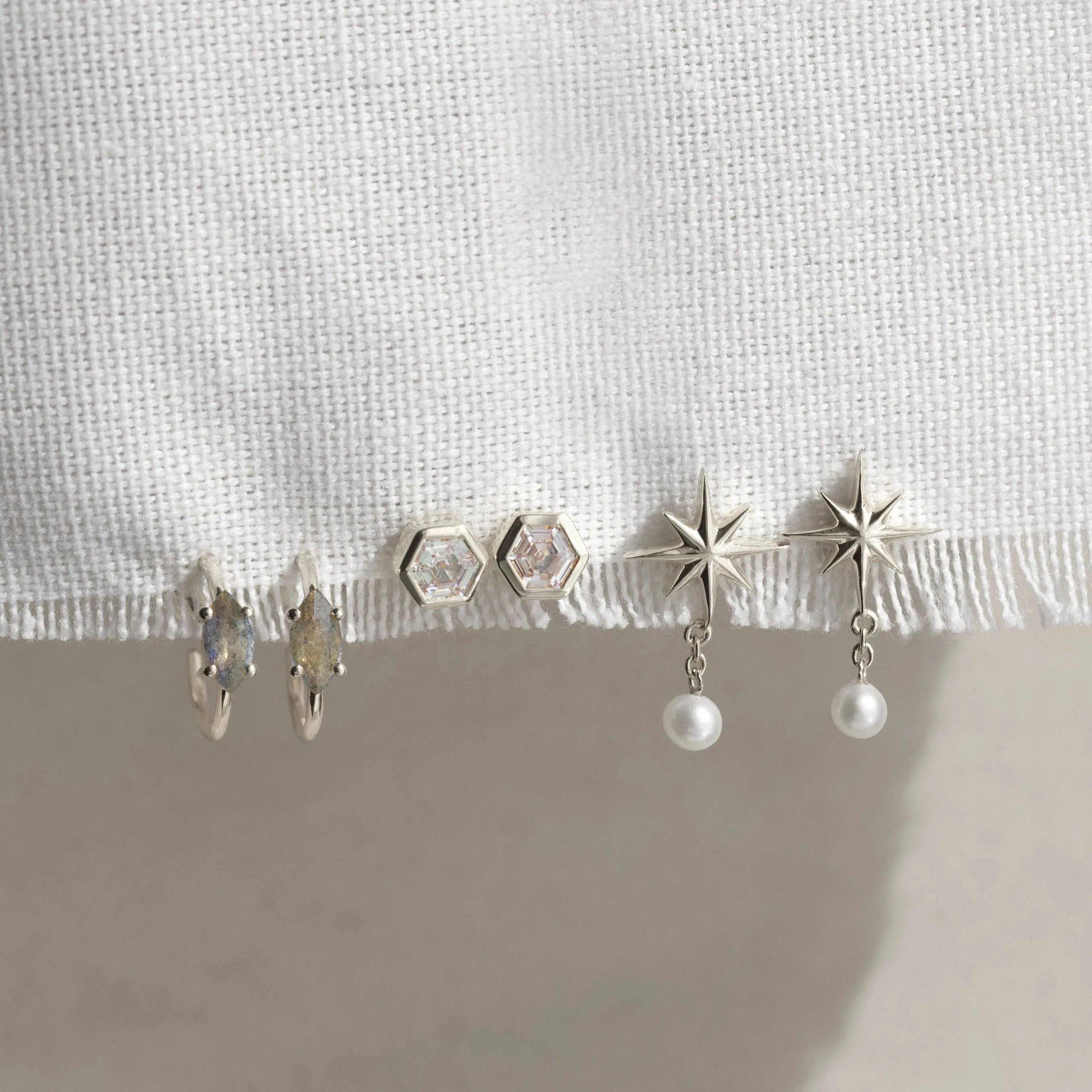 Celestial Pearl Drop Earrings