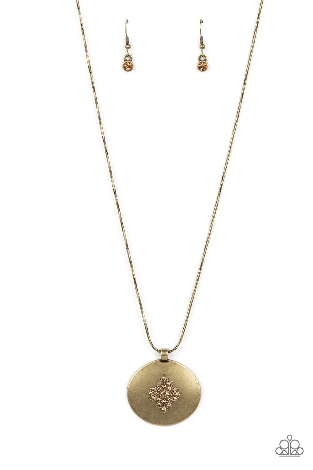 Center of the Cosmos - Brass Necklace - Paparazzi Accessories