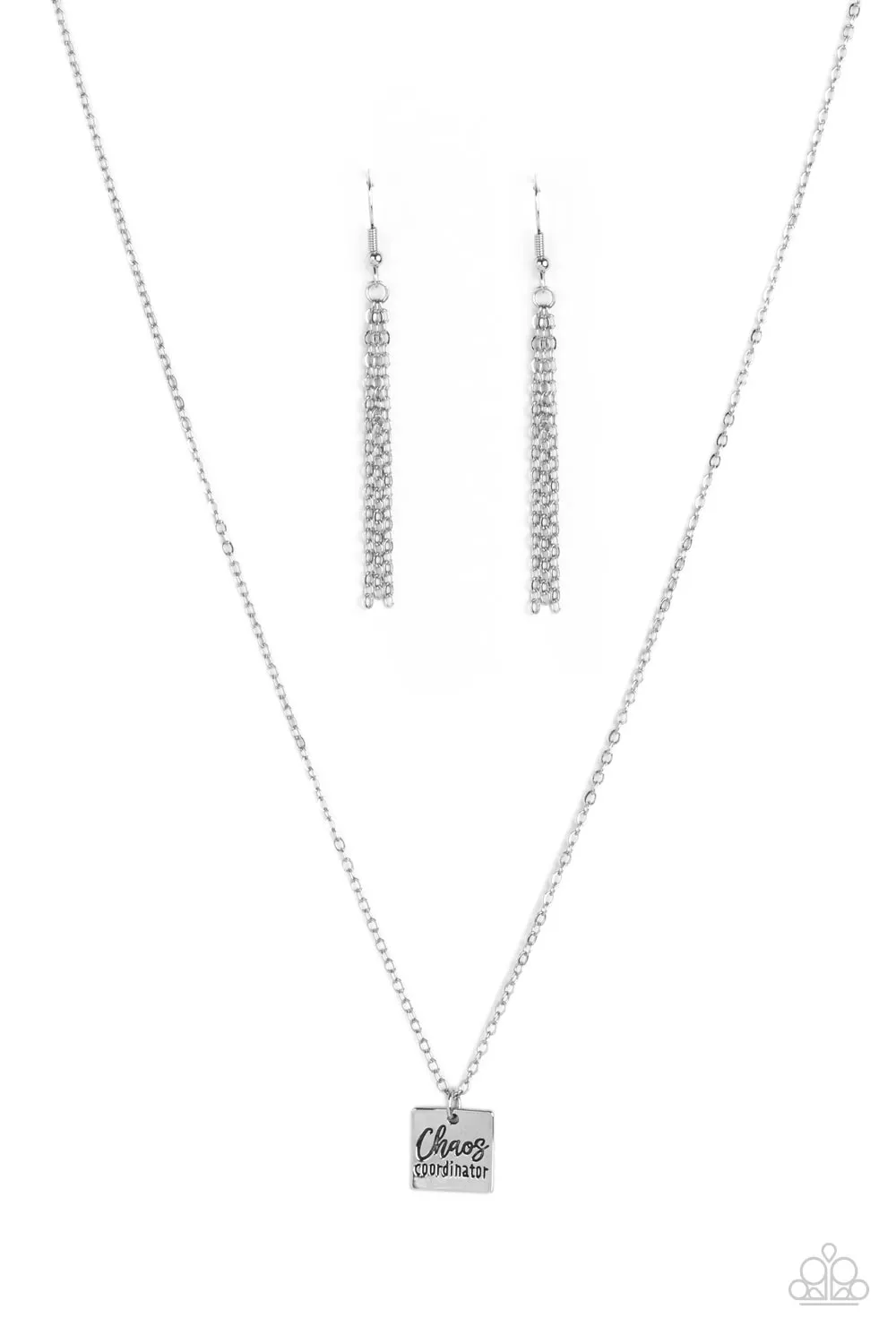 Chaos Coordinator - Silver Necklace - Paparazzi Accessories