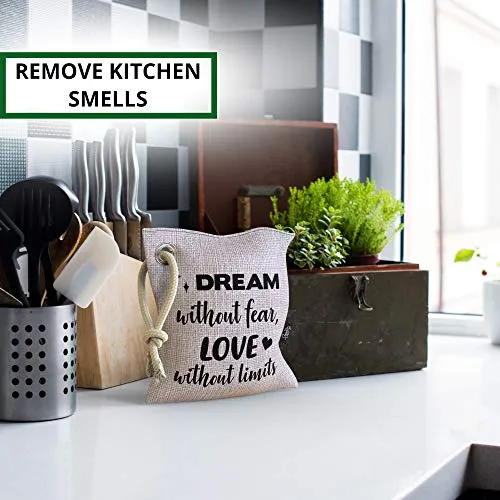 Charcoal Air Purifying Bags – Pack Of 4 Bags – Organic and Natural – Biodegradable – Non-Toxic and Reusable – Efficient Odor Absorbing Mechanism