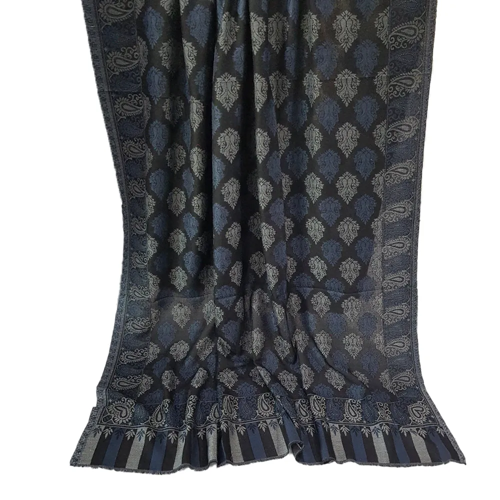 Charcoal-Kani Pashmina Shawl