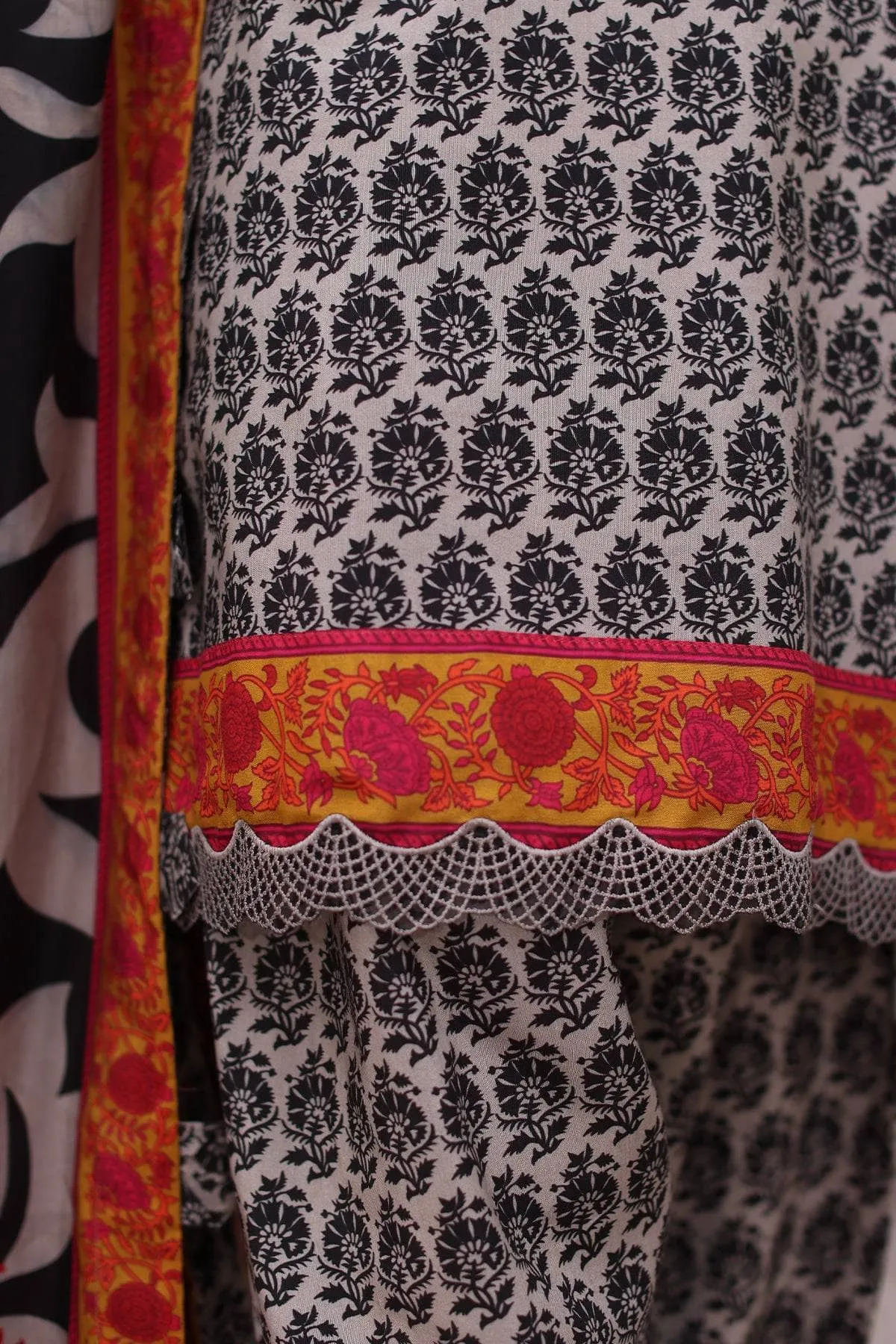 Charizma Combination Embroidered Linen Shawl Collection/14