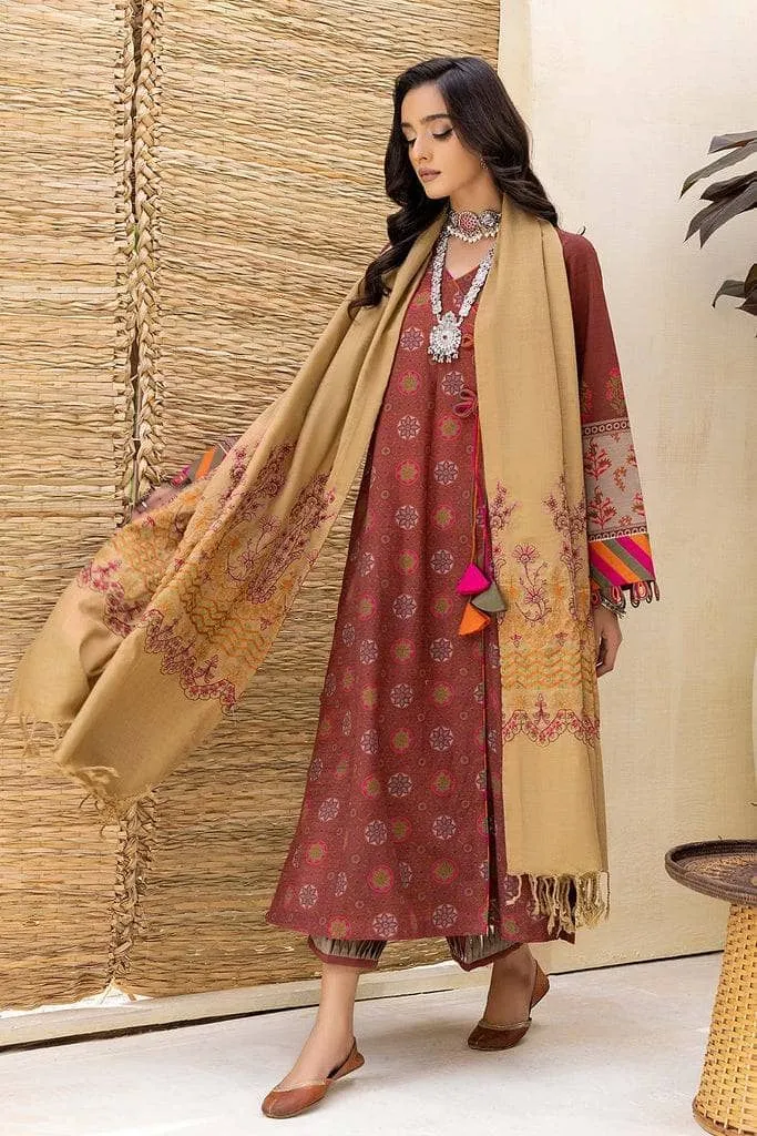 Charizma Khaddar/Embroidered Pashmina Shawl/Limited Edition