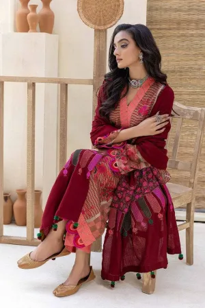 Charizma Khaddar/Embroidered Pashmina Shawl/Limited Edition