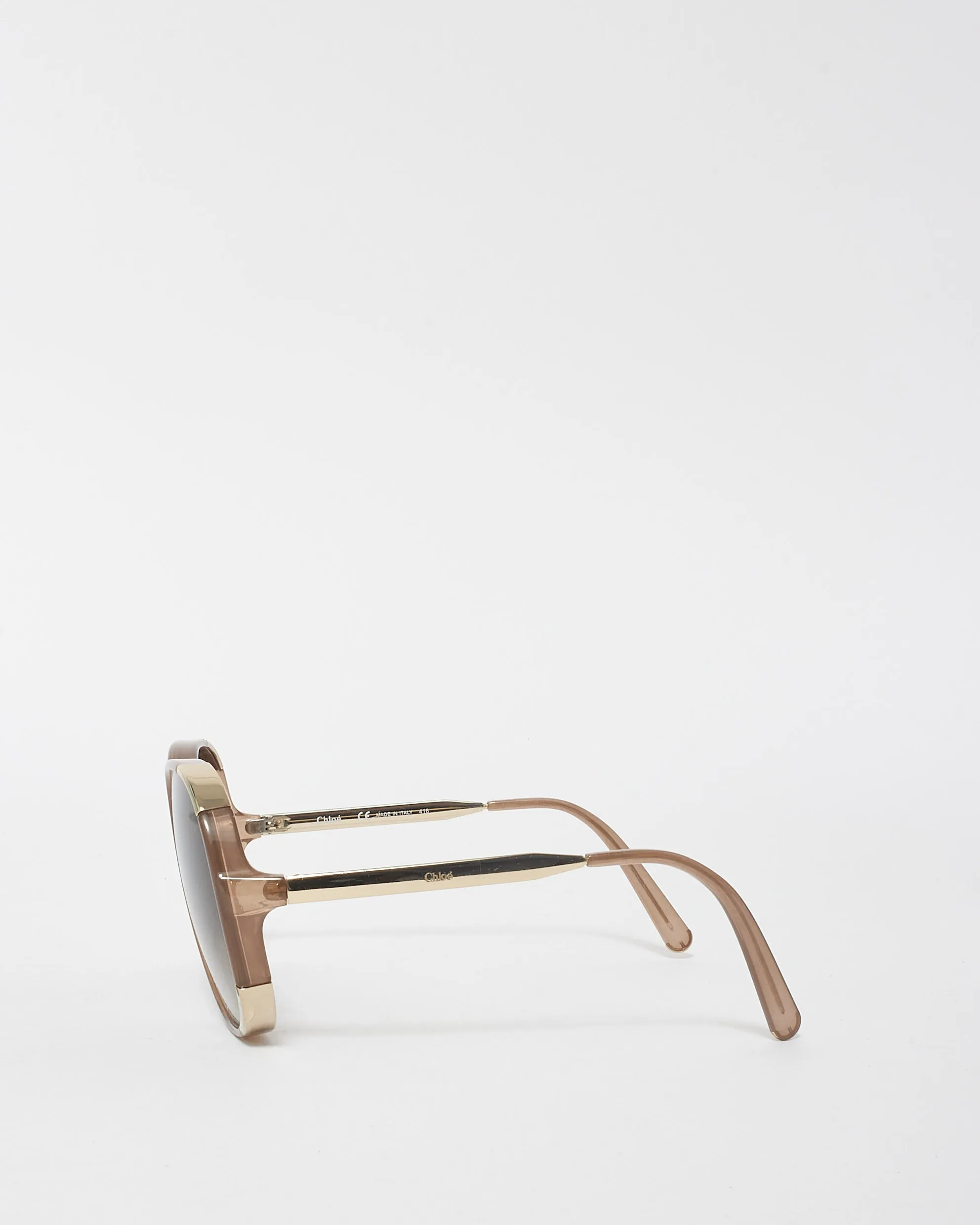 Chloé Light Brown Acetate Oversized Round Frame CE712S Sunglasses