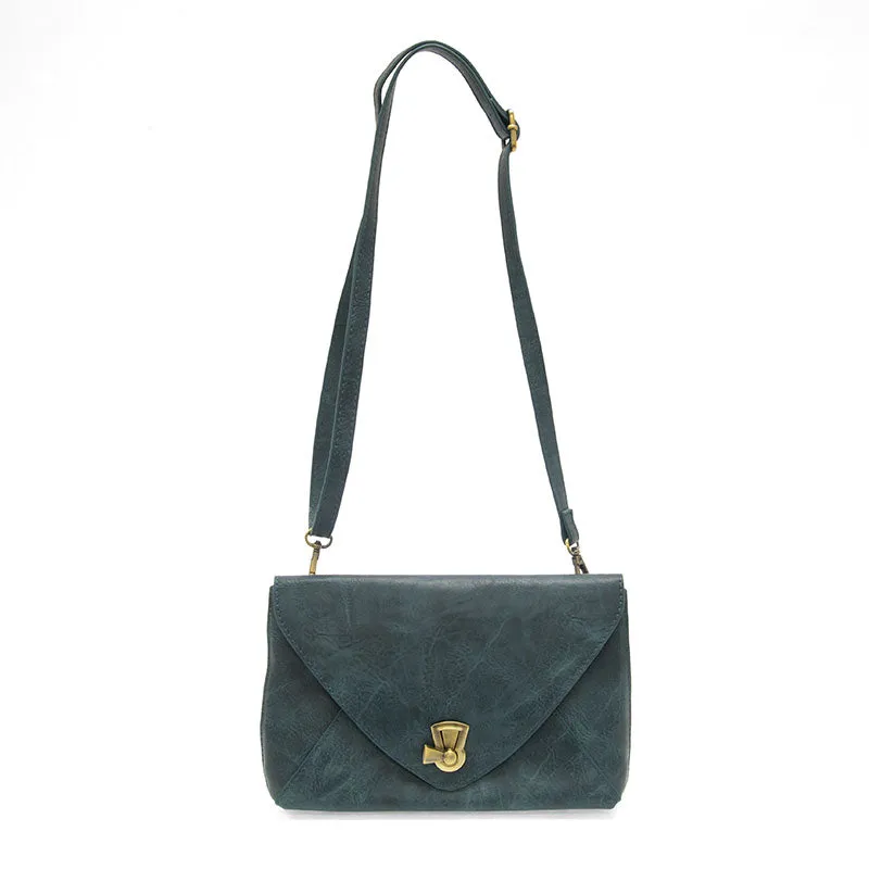 Claudia Keyhole Turnlock Envelope Crossbody in Deja Blue